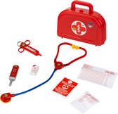 Klein Toys artsenkoffer - afgeronde hoeken - incl. speelgoedinstrumenten - 21x6,3x17 cm - rood