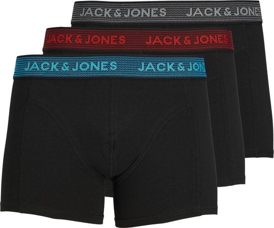 JACK & JONES Hommes Lot de 3 Boxers - Asphalte - Taille S