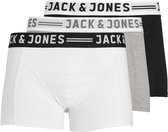 JACK & JONES Hommes Lot de 3 Boxers - Grijs Clair - Taille M