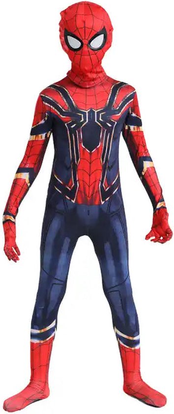 Superheldendroom - Iron Spider-Man (2021) - 146/152 (10/11 Jaar) - Verkleedkleding - Superheldenpak