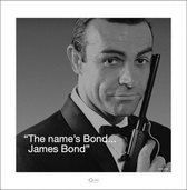 Kunstdruk James Bond iQuote 40x40cm