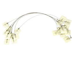 Plak-Anker voor voerdoos – Tweezijdig – 25 cm + haak – Set 10 stuks