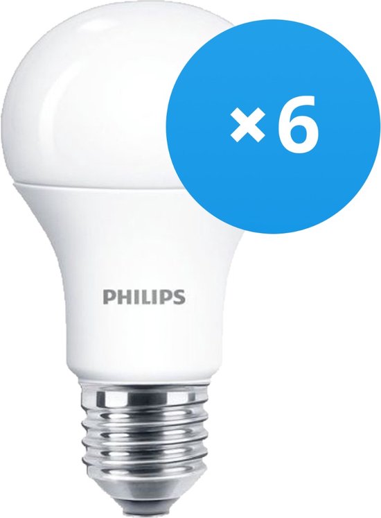 Pack économique 6x Philips MASTER Value Ampoule LED E27 Poire Mat 7,8W 1055lm - 927 Wit Très Chaud | Meilleur rendu des couleurs - Dimmable - Remplace 75W