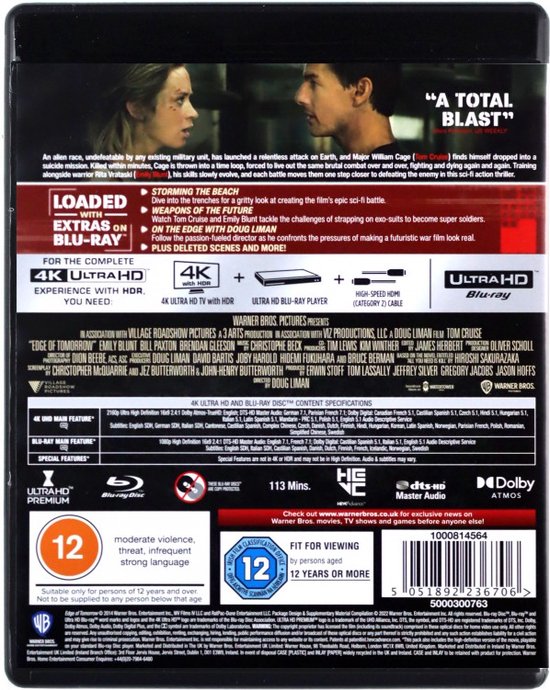 Edge of Tomorrow [Blu-Ray 4K]+[Blu-Ray] - 