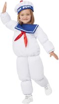 Smiffy's - Ghostbusters Kostuum - Ghostbusters Stay Puft Marshmellow Man Kind Kostuum - Wit / Beige - Small - Carnavalskleding - Verkleedkleding
