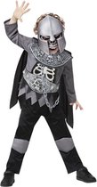 Smiffy's - Costume de Guerrier Médiéval & Renaissance - Costume de Ridder Squelette de l'Ordre le Plus Effrayant pour Enfant - Noir, Gris - Petit - Halloween - Déguisements