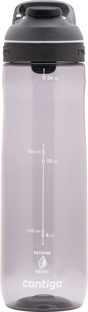 Contigo Cortland Autoseal Waterfles | Grote BPA-vrije Drinkfles van 720ml | Sportfles | Lekvrije Drinkfles | Ideaal voor School, de Sportschool, Fiets, Hardlopen, Wandelen | Smoke