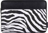 Laptophoes 13.3 Inch PU – Laptop Sleeve – Zebra Wit