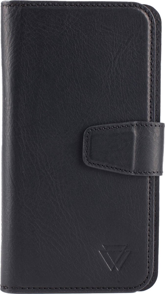 Wachikopa Hoesje Met Pasjeshouder Geschikt voor iPhone 14 Pro - Wachikopa Multi Wallet Bookcase - zwart