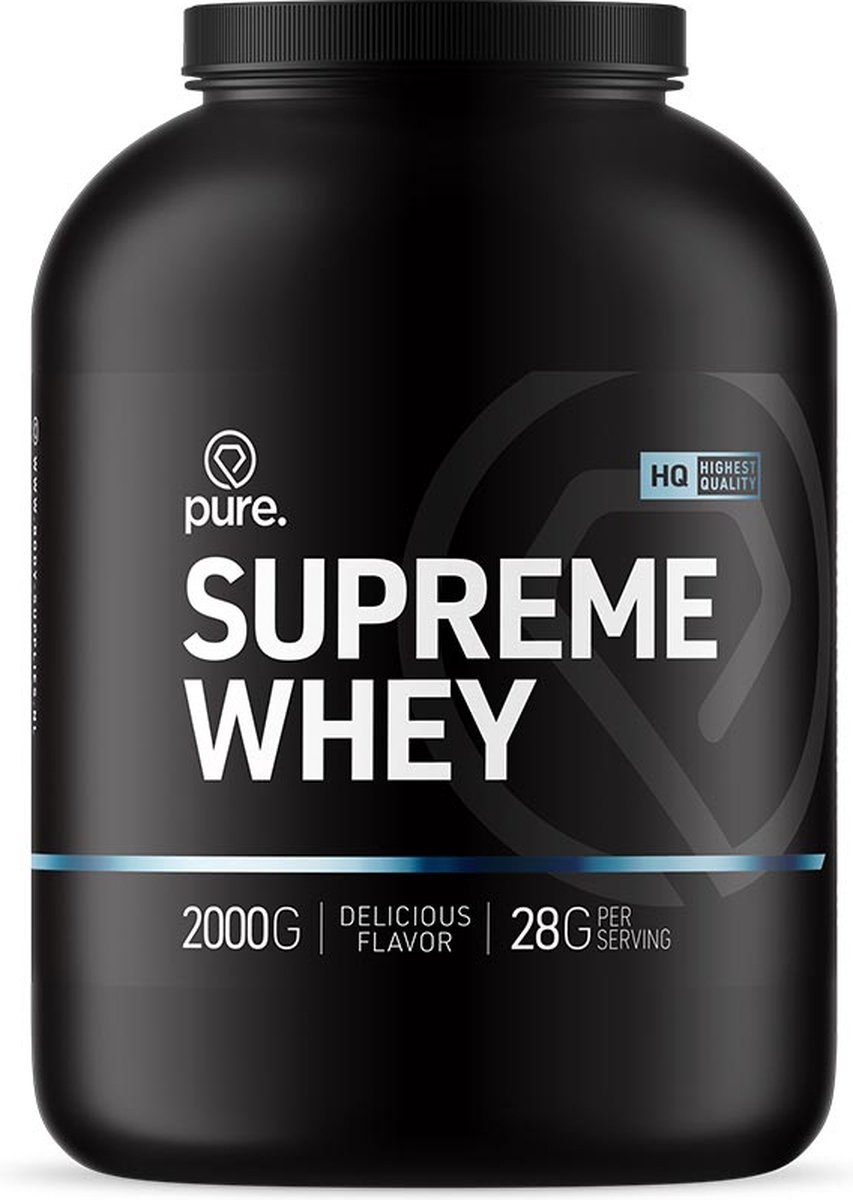 PURE Supreme Whey - vanille - 2000gr - eiwitshake - wei protein - koolhydraatarm - whey eiwit - eiwitten