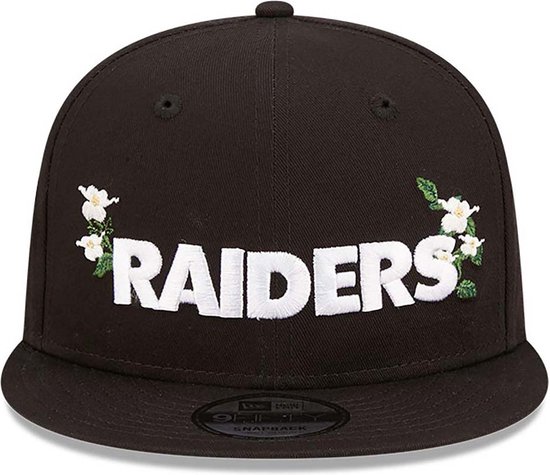 Las Vegas Raiders Flower Wordmark Black 9FIFTY Snapback Cap