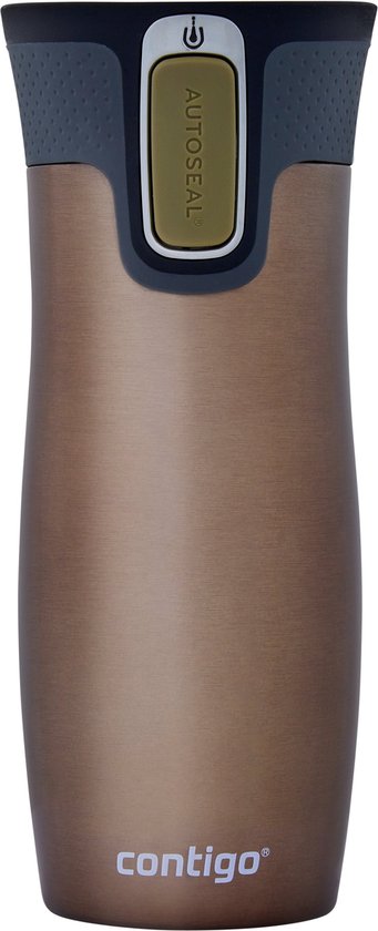 Foto: Contigo west loop autoseal thermosbeker roestvrijstalen isoleerbeker koffiebeker to go bpa vrij lekvrije beker to go met easy clean deksel houdt tot 5 uur warm 470 ml latte