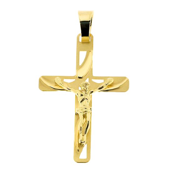 Juwelier Zwartevalk 14 karaat gouden kruis hanger - 14.801.128