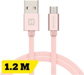 Swissten Micro-USB naar USB kabel - 1.2M - Roze