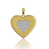 Juwelier Zwartevalk 14 karaat gouden hartje hanger - 14.235