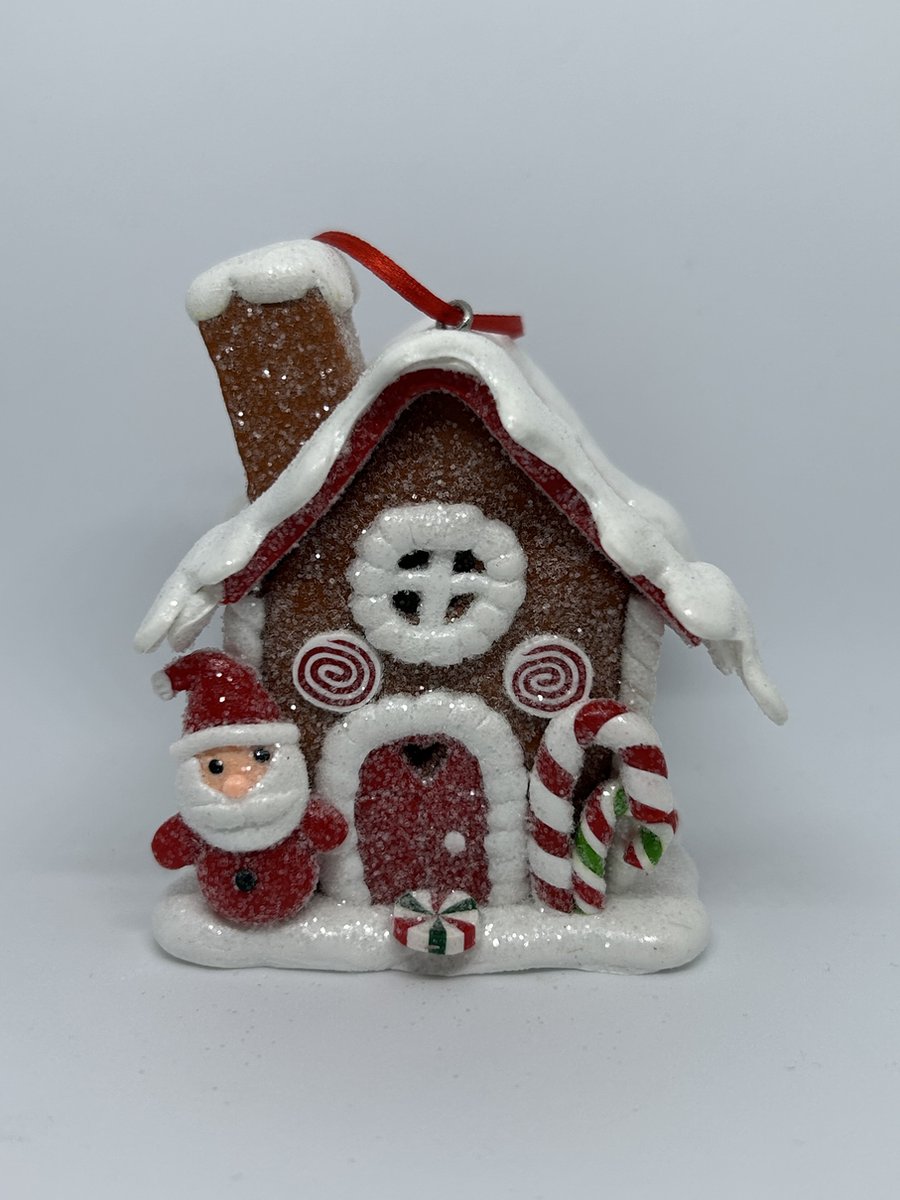 Christmas Paradise kersthanger kersthuisje 3D sneeuwpop, kerstman set 3 stuks