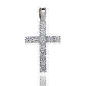 Juwelier Zwartevalk zilveren (gerhodineerd) kruis hanger - 24.212