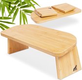 Foldable Bamboo Meditation Bench - Yoga Stool for Deep Meditation and Mindfulness - Ergonomic Sports Equipment Made from Sustainable Bamboo