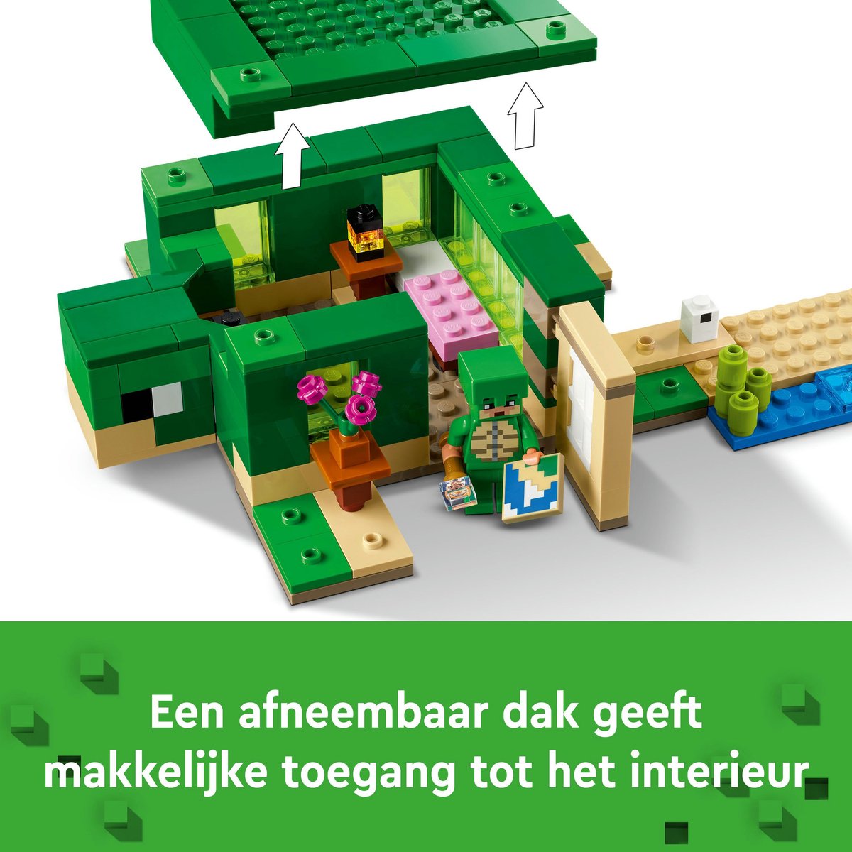 LEGO Minecraft Het schildpadstrandhuis Dieren Speelgoed voor Kinderen vanaf 8 jaar 21254 — afbeelding 5