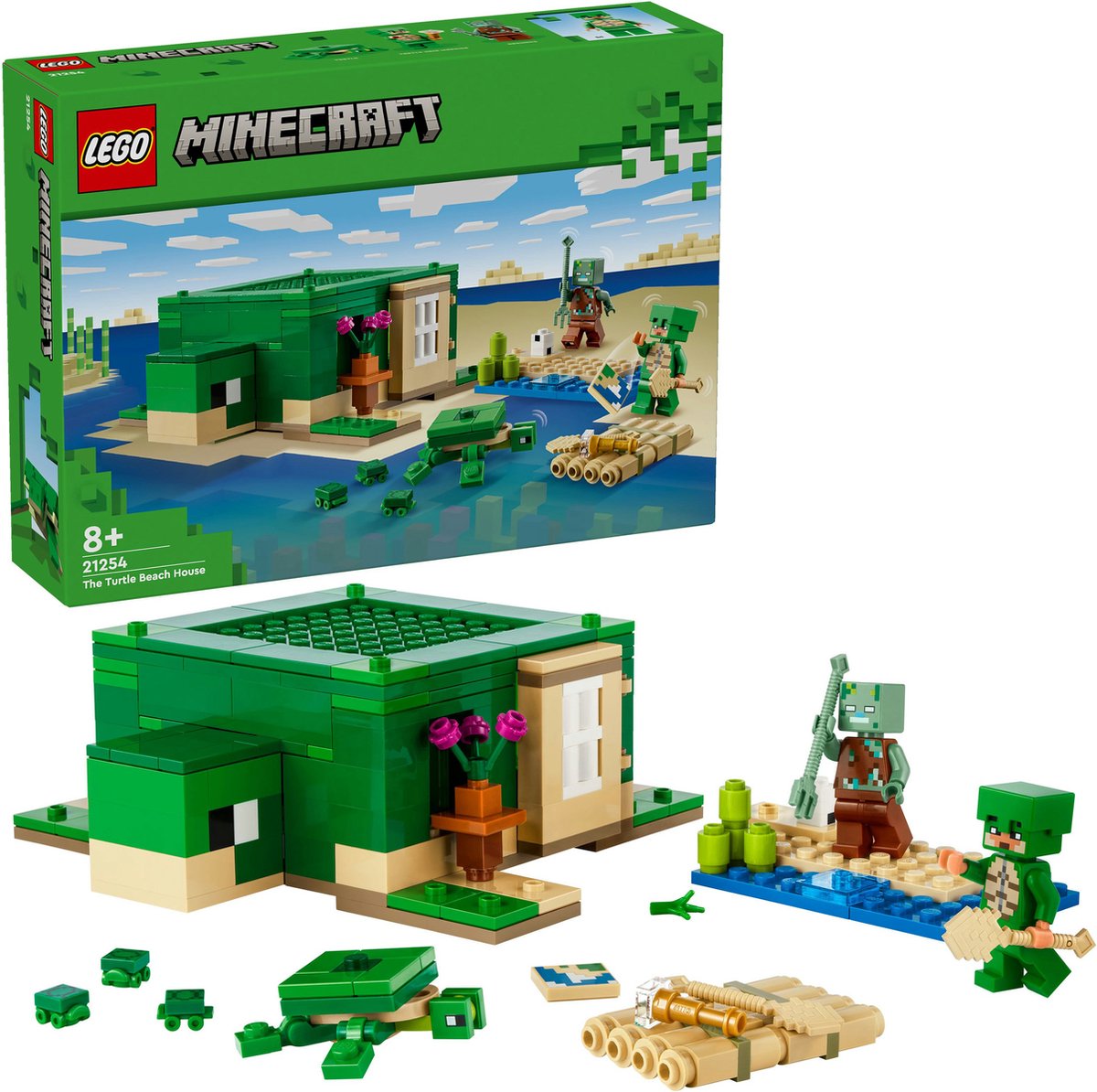 LEGO Minecraft Het schildpadstrandhuis Dieren Speelgoed voor Kinderen vanaf 8 jaar 21254 — afbeelding 2