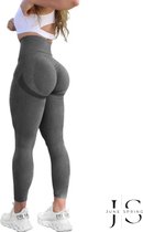 June Spring Sportlegging - Maat S/Small - Kleur Grijs - Dames Sportlegging - Sportbroek dames - Push up - Shape Legging - High Waist - Fitness Legging - Yoga Pants