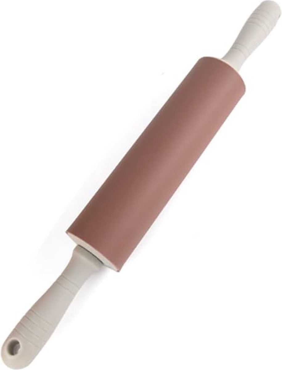 Siliconen deegrol, deegroller (41cm, wijnrood)