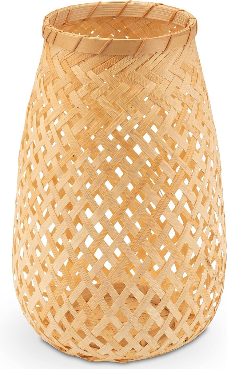 Lantaarn gemaakt van bamboe decoratieve theelichthouder