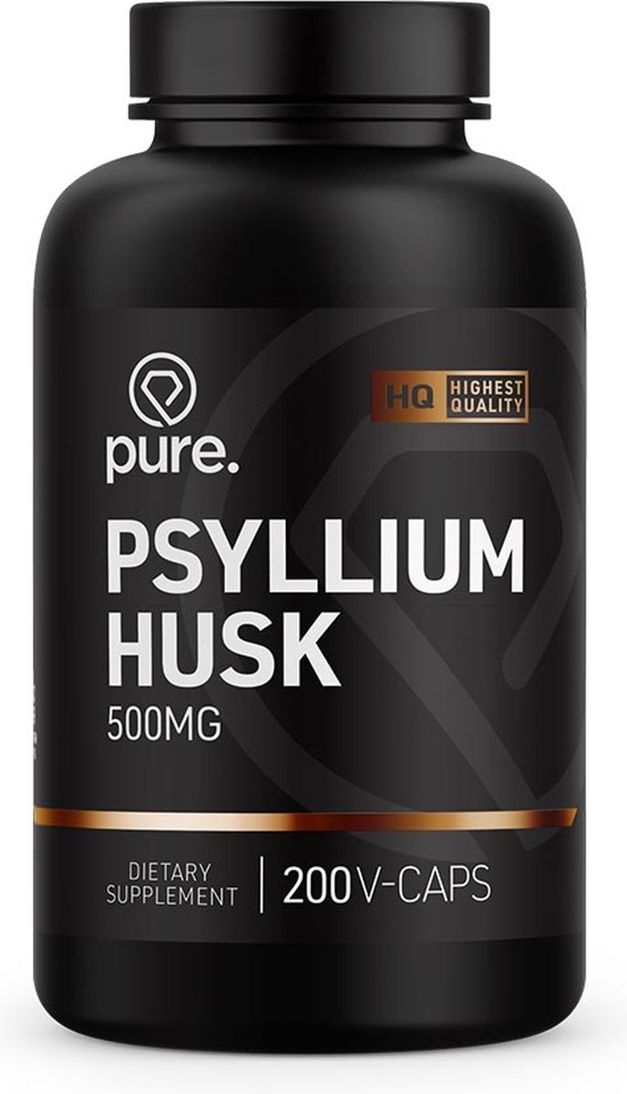 Goedkoopste Pure. Psyllium Husk 500mg - 200 vegan capsules - vezels