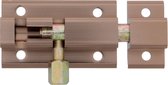 AMIG schuifslot/plaatgrendel - aluminium - 5 cm - brons - deur - schutting - raam slot