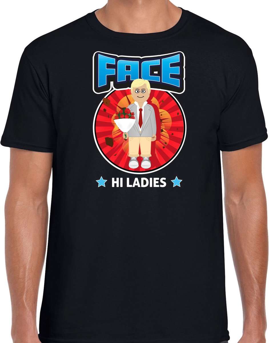 Bellatio Decorations Verkleed t-shirt voor heren - Face - a team - tv serie - Hi ladies M