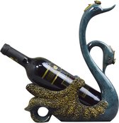 Swan Wijnhouder Flessenrek Counter Top Opslag Stand voor Bruiloft Party Home Decor (Blauwe Swan)