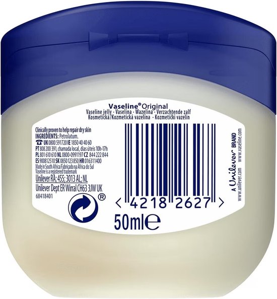 Vaseline - Bodycrème - Petroleum Jelly - Original - 50ml van Vaseline — afbeelding 3