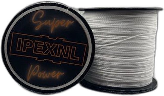 IPEXNL Max power 2 PE super fil de pêche tressé blanc - 36,3 kg - 0,50 mm de 300 mètres type 8 fabriqué par SK