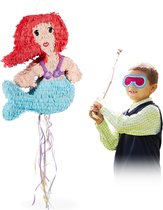 Relaxdays Pinata zeemeermin - leeg - pinata verjaardag - zelf vullen - piñata