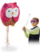 Relaxdays Pinata uil voor kinderen - piñata - verjaardag - zelf vullen - groot