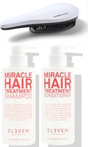 Eleven Australia - Miracle Hair Treatment Shampoo + Conditoner + KG Ontwarborstel - Intensief Voedend