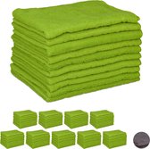 Relaxdays 100x Microvezeldoek - 40 x 30 cm - wonderdoekjes - microfiber doek - groen