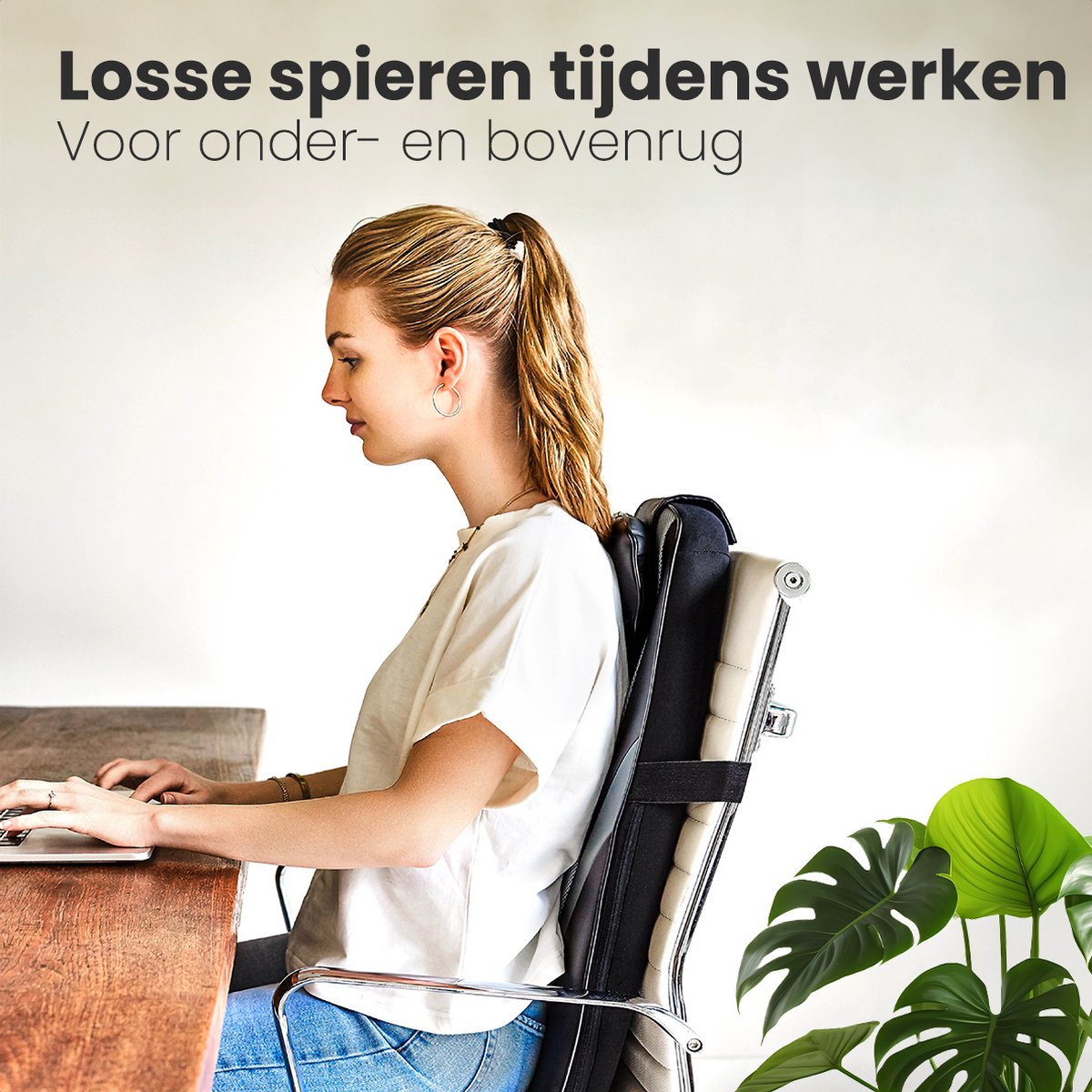 Afbeelding 3 van Auronic Shiatsu Massagekussen - Massagestoel - Massage apparaat - Massage Stoel - Rug - Infrarood - Zwart