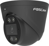 Foscam T5EP IP Camera - 3K QHD- PoE - IP turret camera - Nachtzicht - Geluid en lichtalarm - Zwart