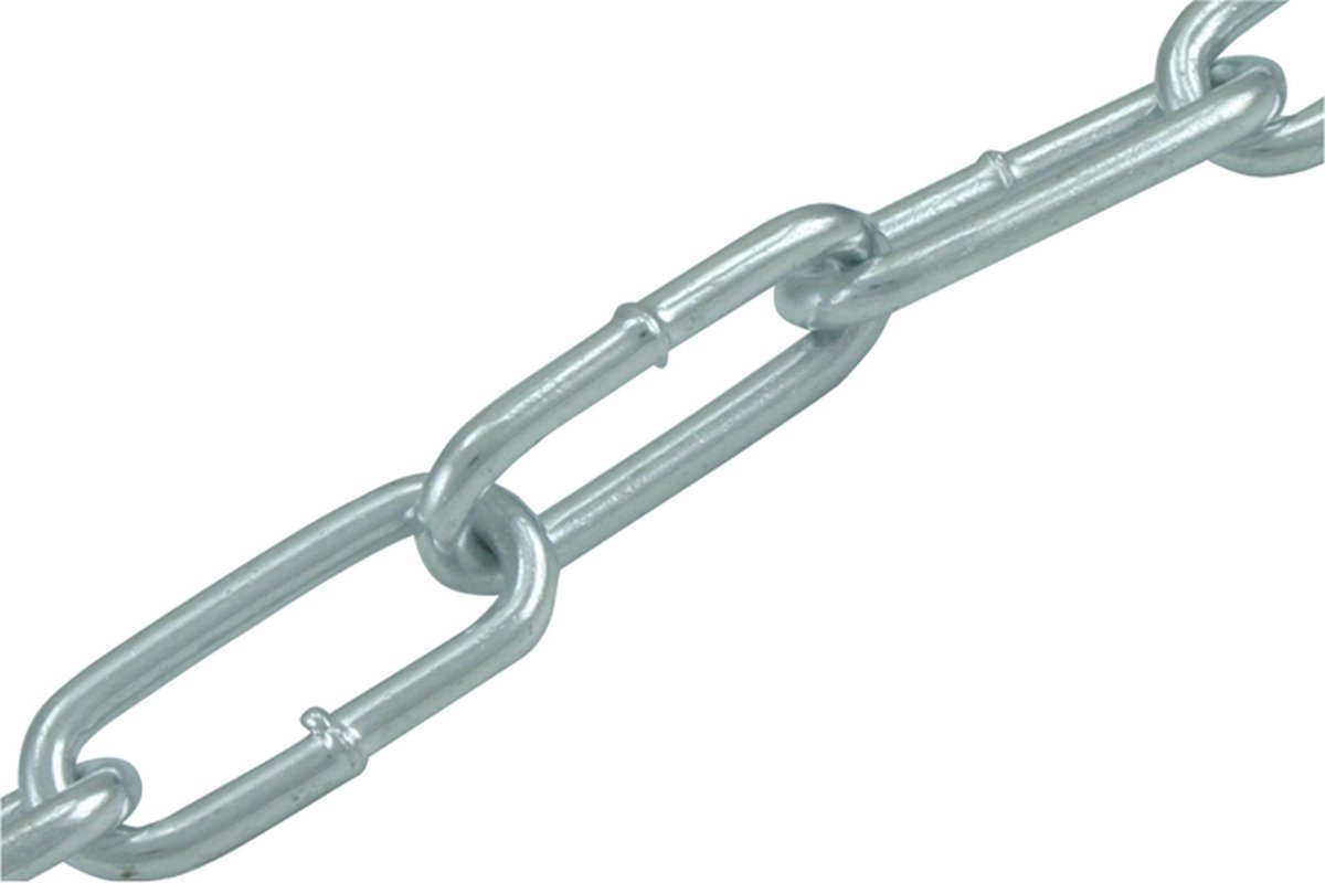 Voetketting Verzinkt 4 mm dik | Rol 30 Meter