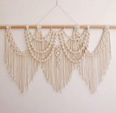 Grote macramé wandtapijt, Boheemse wanddecoratie, macramé, wandtapijt, boven het hoofdeinde, kunsthandwerk, geweven wandtapijt, 97 cm x 73 cm