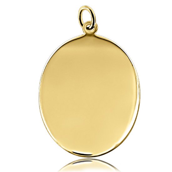 Foto: Juwelier zwartevalk 14 karaat gouden plaat hanger 14 101 169