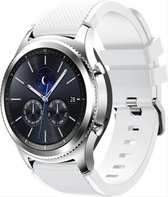 CHPN - Horlogebandje geschikt voor Samsung - Geschikt voor Samsung GEAR S3 & Galaxy Watch 46mm - Wit bandje - Geschikt voor Samsung Watch - Wit - 22MM bandje