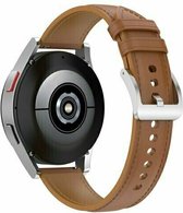 By Qubix 22 mm - Bracelet cuir de Luxe - Marron clair - Huawei Watch GT 2 - GT 3 - GT 4 (46 mm) - Huawei Watch GT 2 Pro - GT 3 Pro (46 mm)