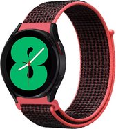 By Qubix 22mm - Sport Loop nylon bandje - Roze-zwart - Huawei Watch GT 2 - GT 3 - GT 4 (46mm) - Huawei Watch GT 2 Pro - GT 3 Pro (46mm)