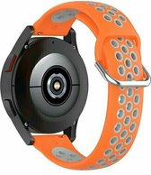 By Qubix 22mm - Siliconen sportbandje met gesp - Oranje + grijs - Huawei Watch GT 2 - GT 3 - GT 4 (46mm) - Huawei Watch GT 2 Pro - GT 3 Pro (46mm)