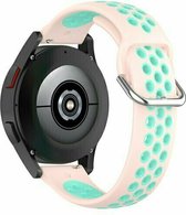 By Qubix 22mm - Siliconen sportbandje met gesp - Roze + turquoise - Huawei Watch GT 2 - GT 3 - GT 4 (46mm) - Huawei Watch GT 2 Pro - GT 3 Pro (46mm)