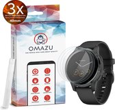 Garmin Vivoactive 4S Zwart 45 mm OMAZU 3D Flex TPU Screenprotector, 3 Pack