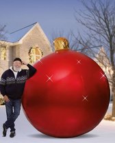 Wetelux Opblaasbare kerstbal 80 cm met 4 roestvrijstalen ogen