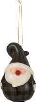 J-Line Hanger Kerstman Fonkelende Neus Poly Grijs Small Set van 24 Stuks